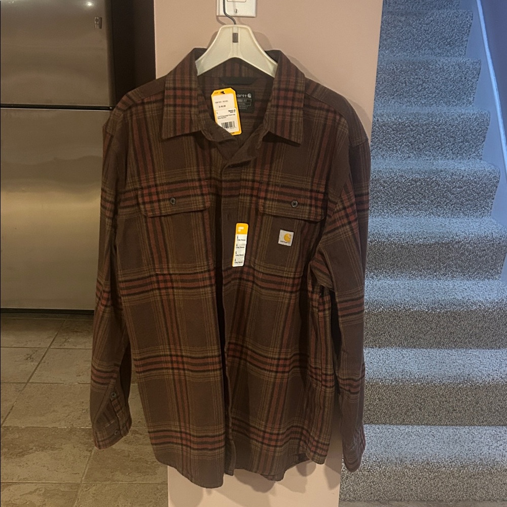 Carhartt Dark Brown Plaid Shirt